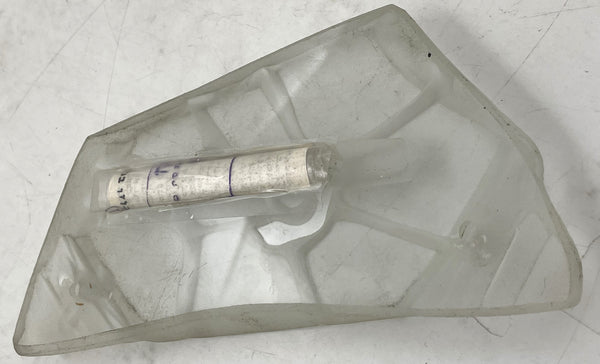 Resniq Thick Glass Mezuzah with Jerusalem Stone Design