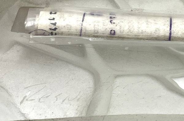 Resniq Thick Glass Mezuzah with Jerusalem Stone Design