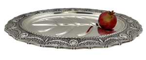 Shreve & Co. Sterling Silver Footed Well & Tree Meat Platter Tray in Louis XVI Pattern