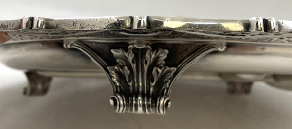Shreve & Co. Sterling Silver Footed Well & Tree Meat Platter Tray in Louis XVI Pattern
