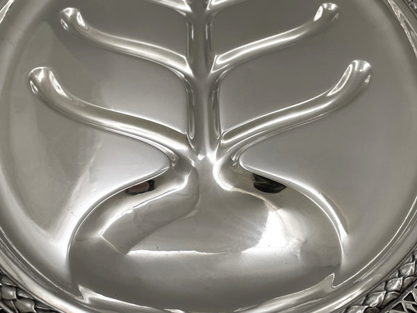Shreve & Co. Sterling Silver Footed Well & Tree Meat Platter Tray in Louis XVI Pattern