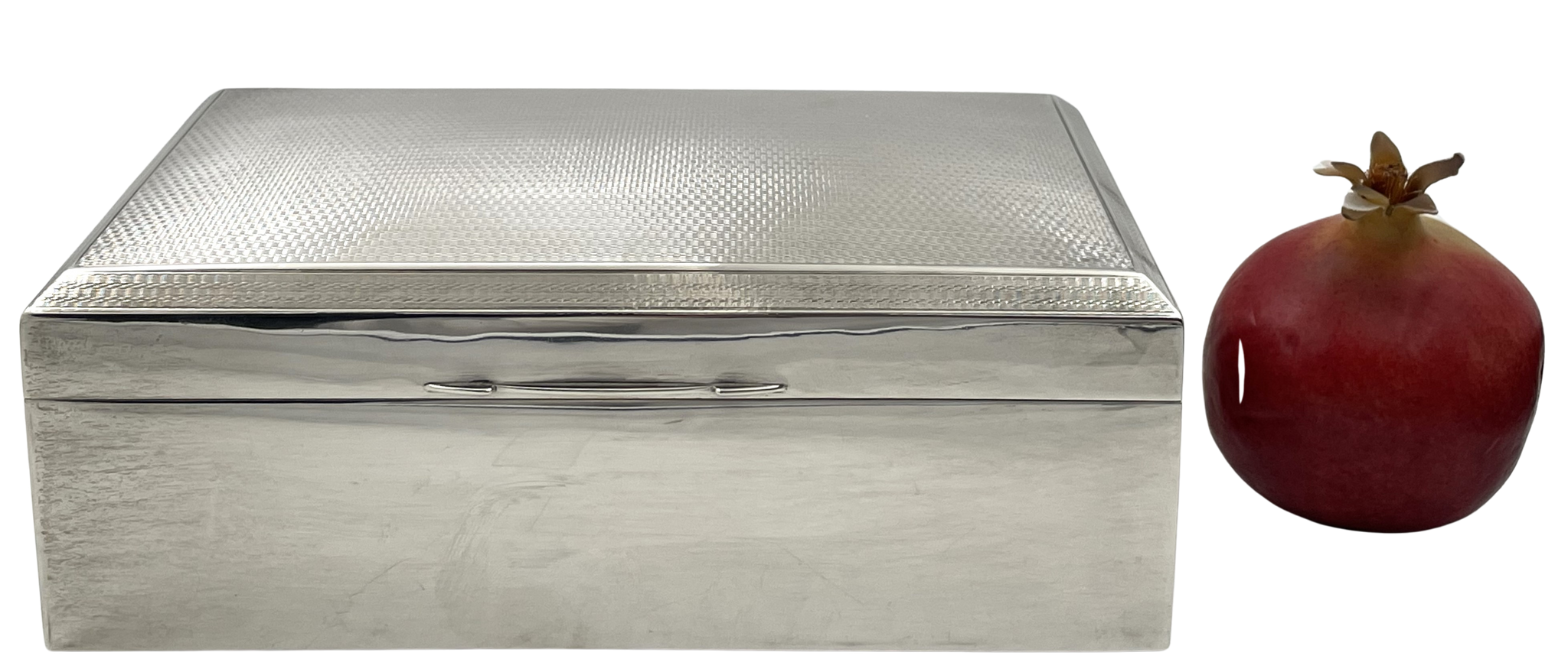 Cohen & Solomon English Sterling Silver 1918 Cigar Box/ Humidor in Art Deco Style