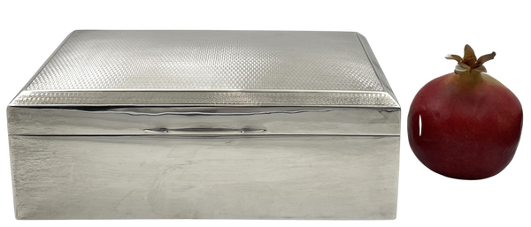 Cohen & Solomon English Sterling Silver 1918 Cigar Box/ Humidor in Art Deco Style