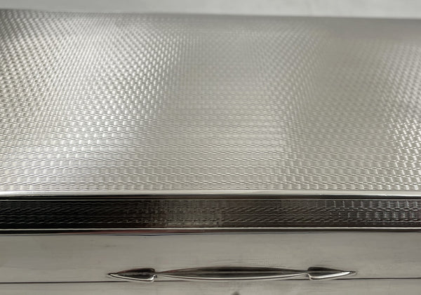 Cohen & Solomon English Sterling Silver 1918 Cigar Box/ Humidor in Art Deco Style