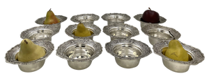 Shreve & Co. Set of 12 Sterling Silver Dessert Bowls in Adam Pattern