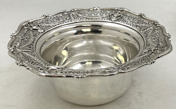 Shreve & Co. Set of 12 Sterling Silver Dessert Bowls in Adam Pattern