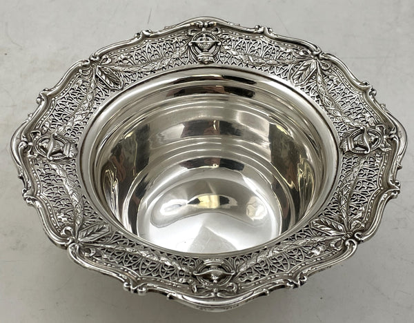 Shreve & Co. Set of 12 Sterling Silver Dessert Bowls in Adam Pattern