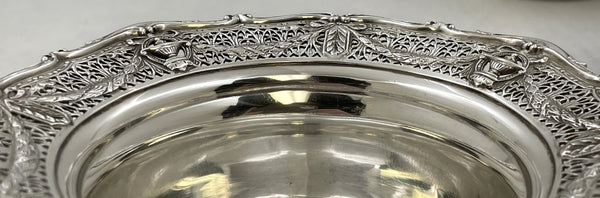 Shreve & Co. Set of 12 Sterling Silver Dessert Bowls in Adam Pattern