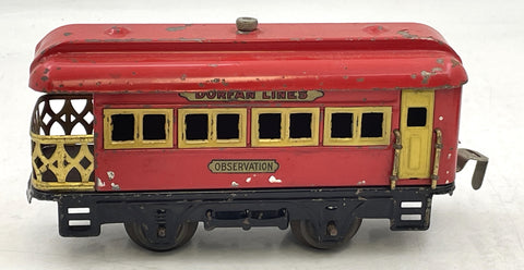 Dorfan Vintage O Gauge 5402 Observation Model Train Car from Early 20th Century