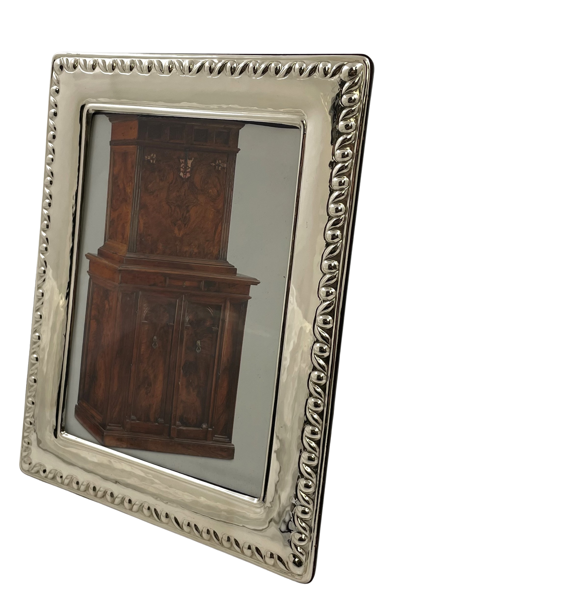 Del Conte Sterling Silver Hammered Picture Frame
