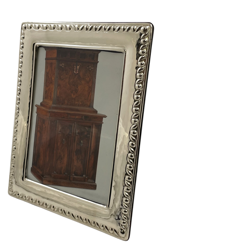 Del Conte Sterling Silver Hammered Picture Frame