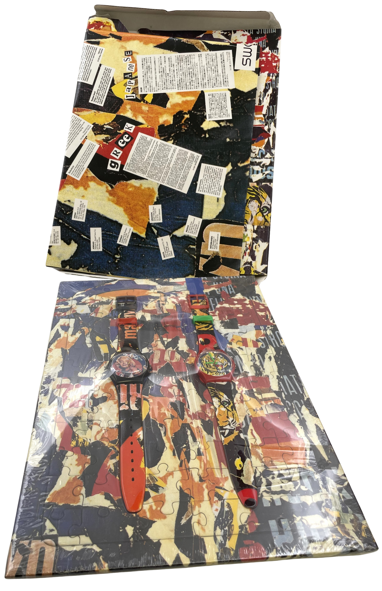 Rare Swatch Puzzle Set with 2 Watches New in Box