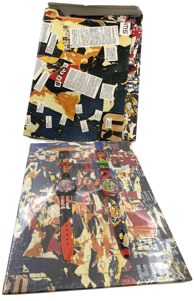 Rare Swatch Puzzle Set with 2 Watches New in Box