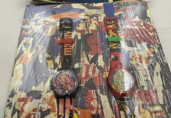 Rare Swatch Puzzle Set with 2 Watches New in Box