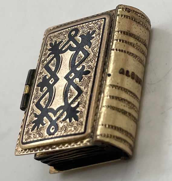 Mid-19th Century Gilt Brass Photo Album Book Locket Pendant Charm