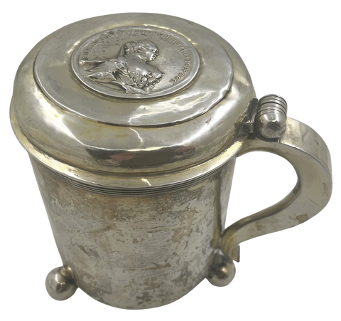 J. Ravich Russian 18th Century Silver Commemorative Tankard for Empress Elizabeth  Petorvna
