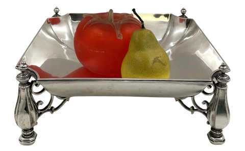 Crichton English Sterling Silver 1923 Footed Centerpiece Bowl in Art Deco Style