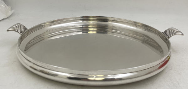 Barbour Sterling Silver Bar Tray Platter from Early 20th Century in Art Deco Style