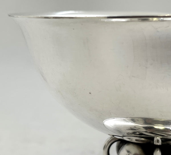 La Paglia for International Sterling Set of 8 Sterling Silver Dessert Bowls in Mid-Century Modern Style