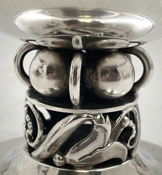 La Paglia for International Sterling Set of 8 Sterling Silver Dessert Bowls in Mid-Century Modern Style
