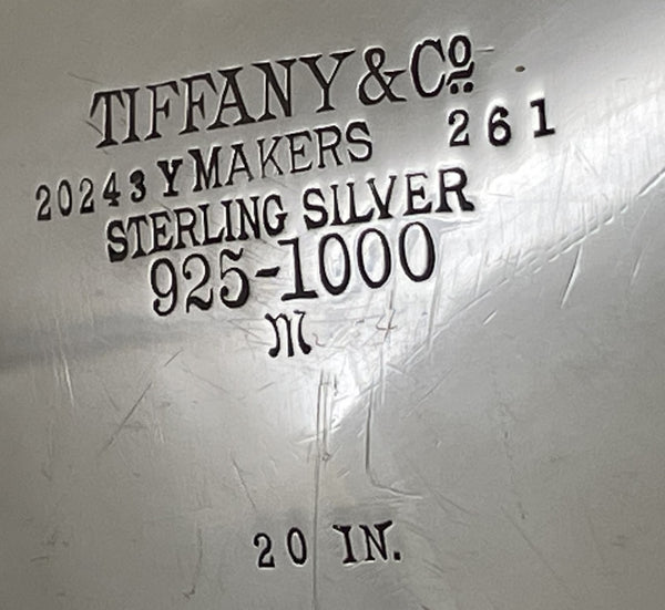 Tiffany & Co. Sterling Silver 1923 Well & Tree Platter Tray in Art Deco Style