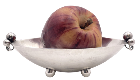 Sciarrotta Sterling Silver Olive/ Nut Dish in Mid-Century Modern Style