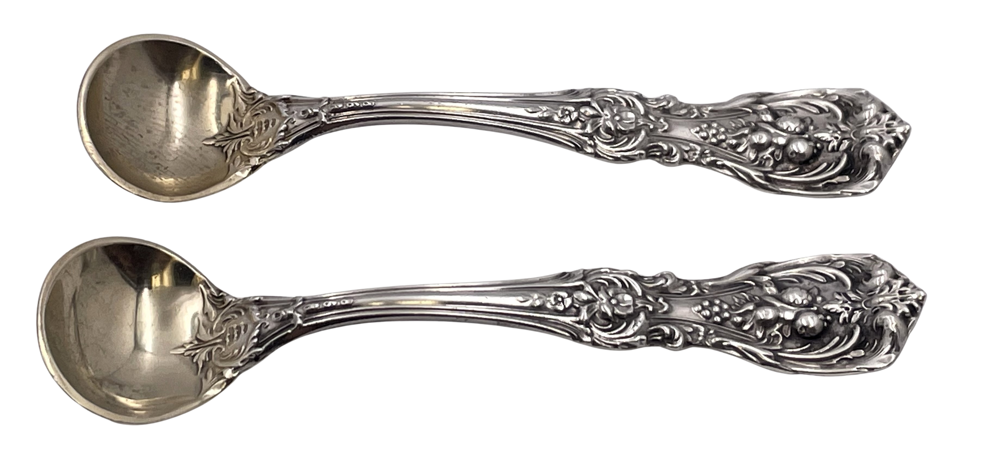 Reed & Barton Pair of Sterling Silver Salt Spoons in Francis I Pattern