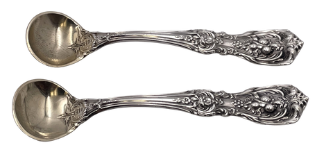 Reed & Barton Pair of Sterling Silver Salt Spoons in Francis I Pattern