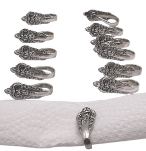 Grande Baroque Wallace Set of 12 Sterling Silver Napkin Clips