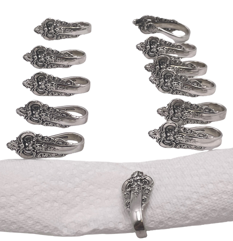 Grande Baroque Wallace Set of 12 Sterling Silver Napkin Clips