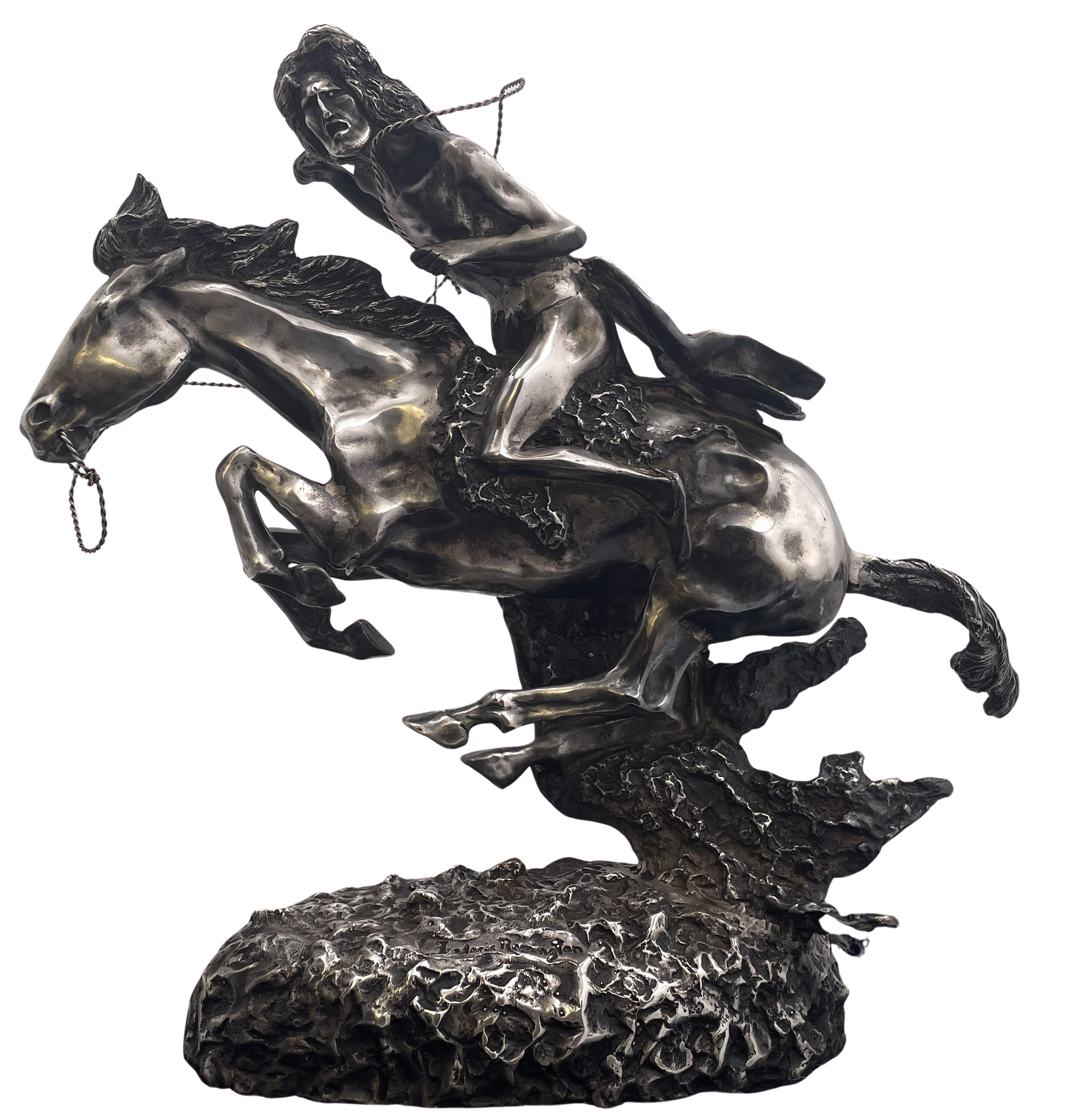 Frederic Remington Rare Sterling Silver "Cheyenne" Sculpture Limited Edition