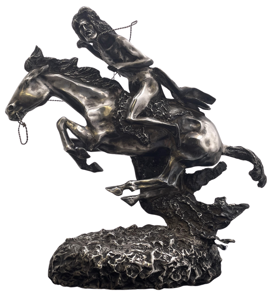 Frederic Remington Rare Sterling Silver "Cheyenne" Sculpture Limited Edition