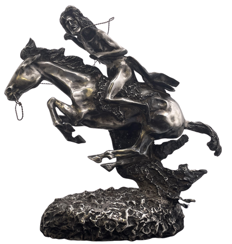 Frederic Remington Rare Sterling Silver "Cheyenne" Sculpture Limited Edition