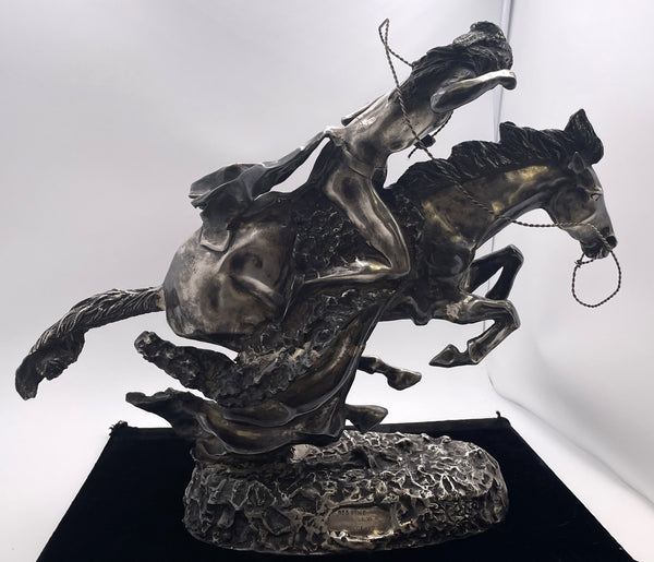 Frederic Remington Rare Sterling Silver "Cheyenne" Sculpture Limited Edition