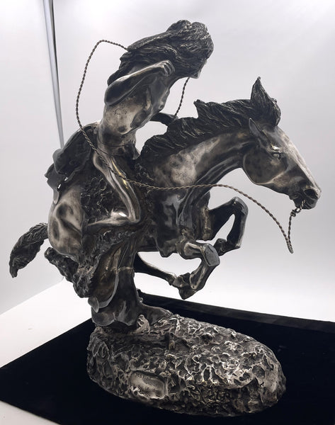 Frederic Remington Rare Sterling Silver "Cheyenne" Sculpture Limited Edition