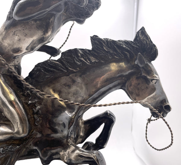 Frederic Remington Rare Sterling Silver "Cheyenne" Sculpture Limited Edition