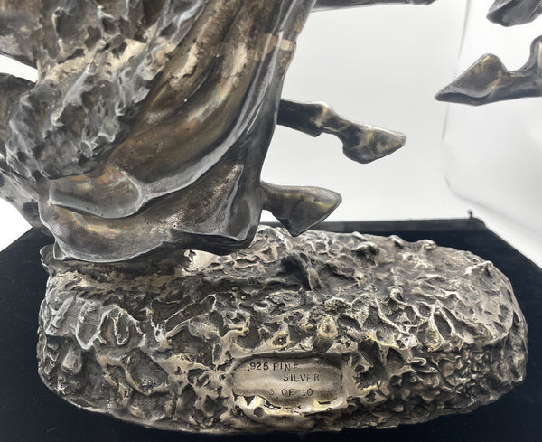 Frederic Remington Rare Sterling Silver "Cheyenne" Sculpture Limited Edition