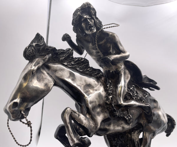 Frederic Remington Rare Sterling Silver "Cheyenne" Sculpture Limited Edition