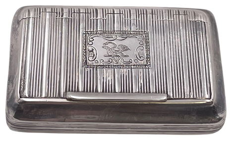 W. Pugh English Georgian Sterling Silver 1816 Snuff Box