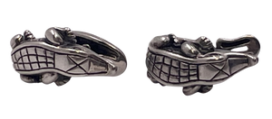 Barry Kieselstein Sterling Silver Alligator Earrings