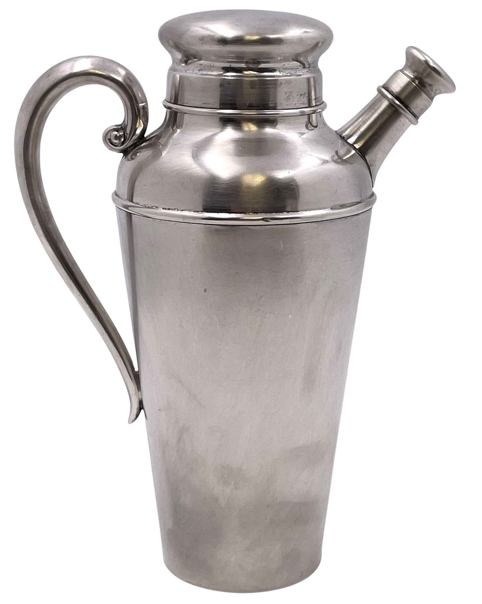 S. Kirk & Son Sterling Silver Cocktail Shaker in Mid-Century Modern Style