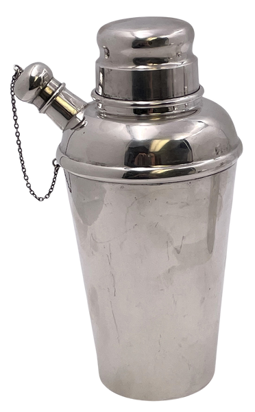 Currier & Roby Sterling Silver Cocktail Shaker in Mid-Century Modern Style