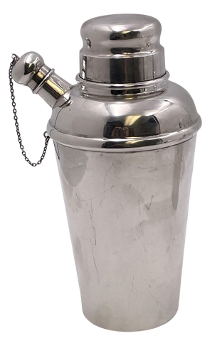 Currier & Roby Sterling Silver Cocktail Shaker in Mid-Century Modern Style