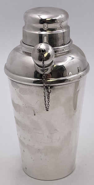 Currier & Roby Sterling Silver Cocktail Shaker in Mid-Century Modern Style