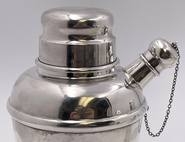 Currier & Roby Sterling Silver Cocktail Shaker in Mid-Century Modern Style