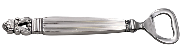 Georg Jensen Sterling Silver Bar Bottle Opener in Acorn Pattern