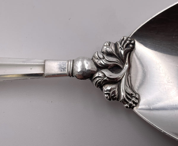Georg Jensen Sterling Silver Mashed Potato Spoon in Acorn Pattern