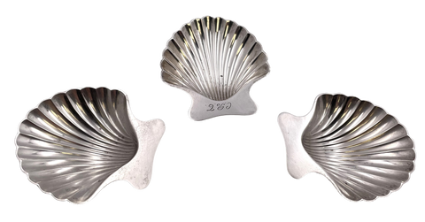 Tiffany & Co. Set of 3 Sterling Silver Shell-Shaped Dishes