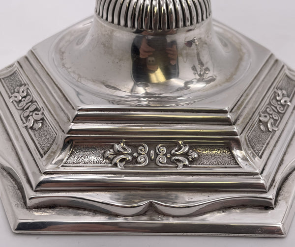 Pair of European Continental Silver 5-Light Candelabra from Late 19th or Early 20th Century