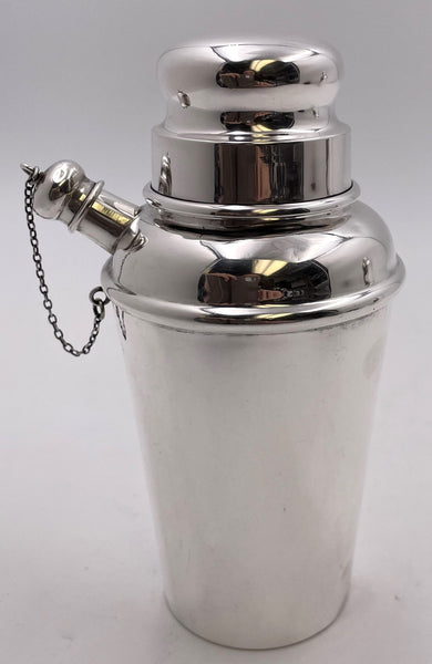 Currier & Roby Sterling Silver Cocktail Shaker in Mid-Century Modern Style 1 Pint